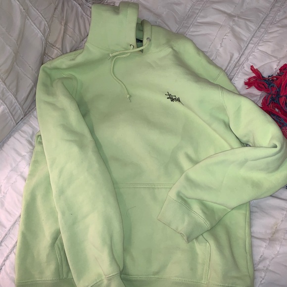 Stussy neon green hoodie online